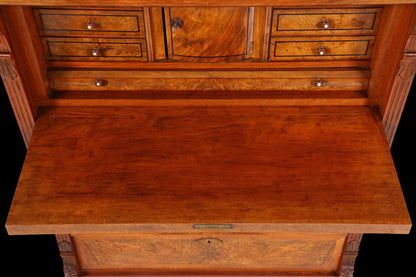 Stilvoller Gründerzeit Sekretär Vertiko Highboard Jugendstil Kommode Schrank um 1880