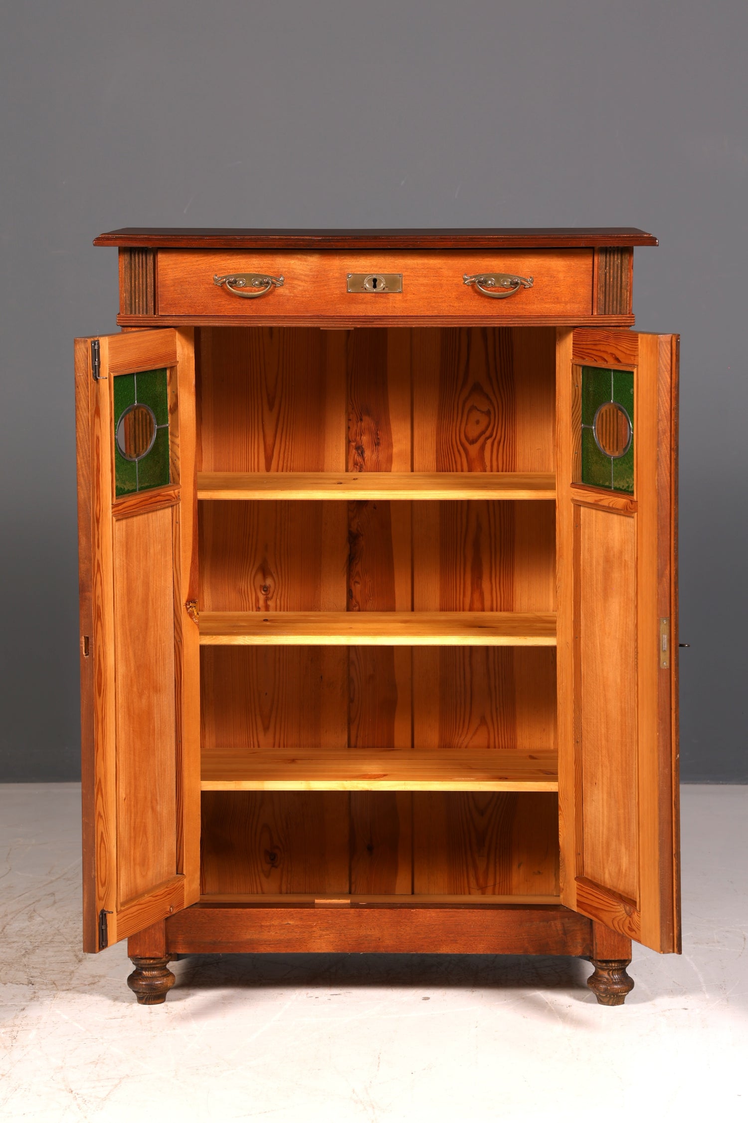 Prachtige jugendstil-vertiko, Gründerzeitkast, antieke highboardkast, commode, buffet, vintage