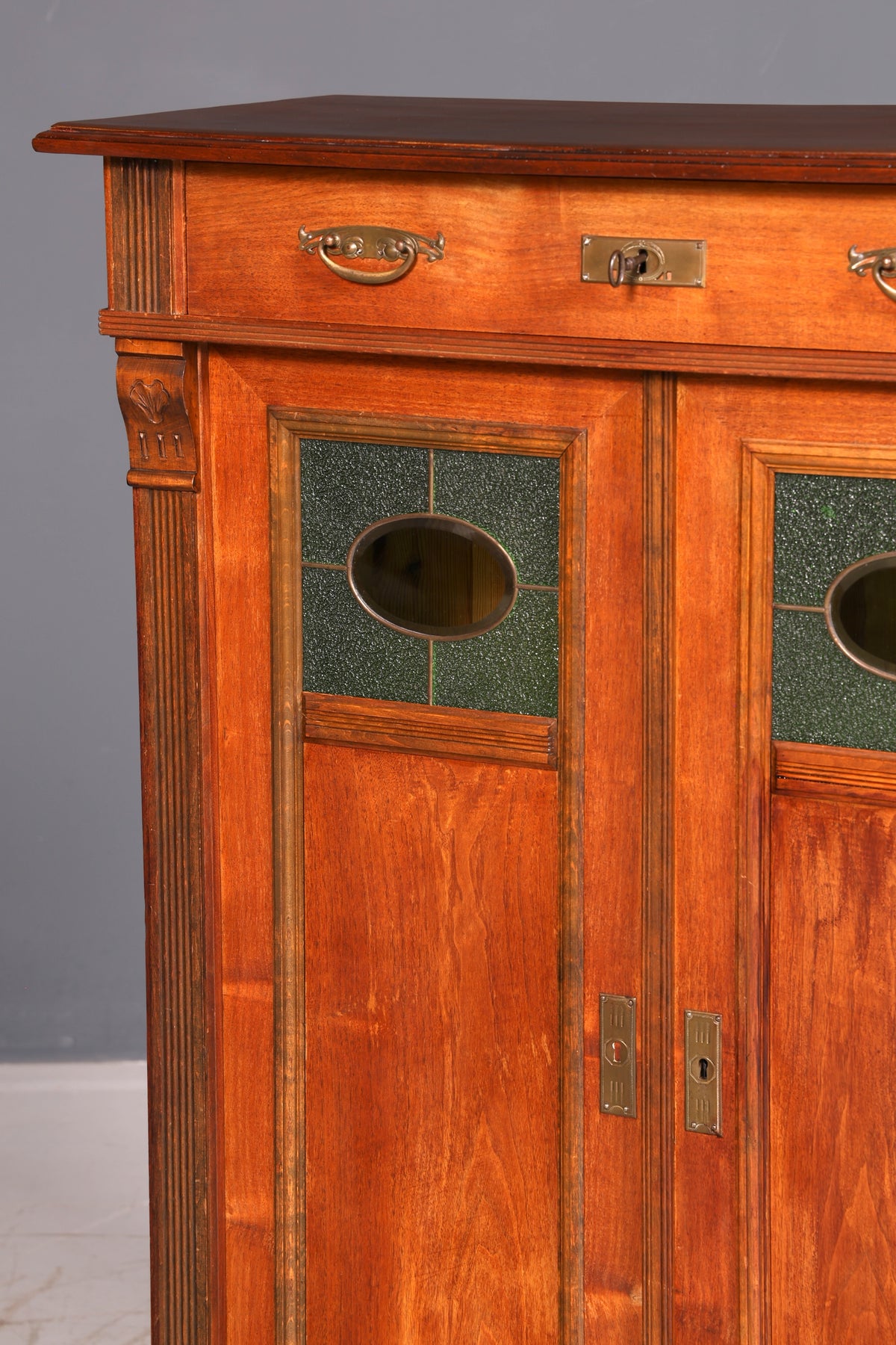 Prachtige jugendstil-vertiko, Gründerzeitkast, antieke highboardkast, commode, buffet, vintage