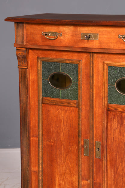 Prachtige jugendstil-vertiko, Gründerzeitkast, antieke highboardkast, commode, buffet, vintage