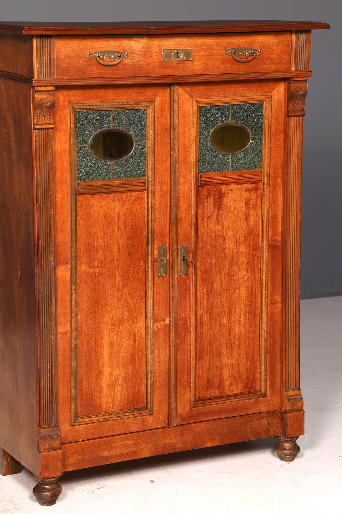 Prachtige jugendstil-vertiko, Gründerzeitkast, antieke highboardkast, commode, buffet, vintage
