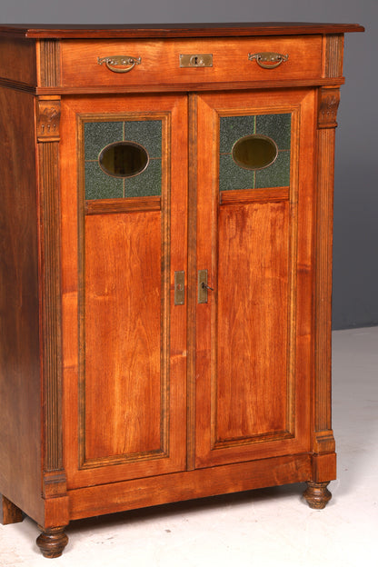 Prachtige jugendstil-vertiko, Gründerzeitkast, antieke highboardkast, commode, buffet, vintage