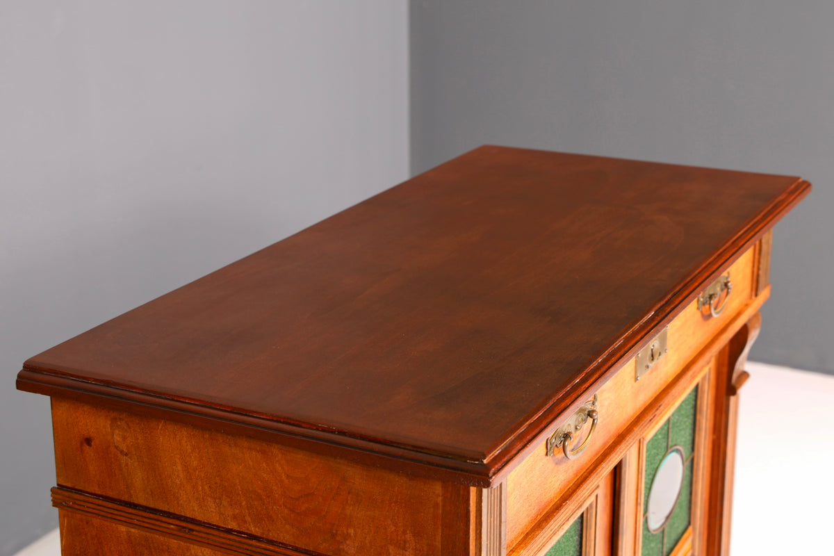 Prachtige jugendstil-vertiko, Gründerzeitkast, antieke highboardkast, commode, buffet, vintage