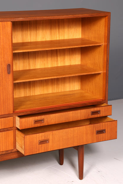 Edles Mid Century Sideboard Vintage Schrank Retro Highboard Danish Design Teak Holz Kommode Designer