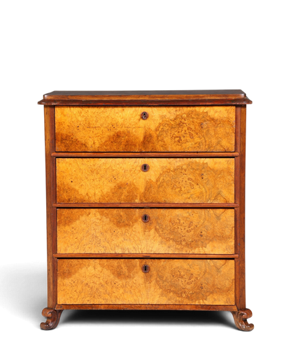 Wunderschöne Louis Philippe Kommode Nussbaum Vertiko Schubladenkommode um 1880