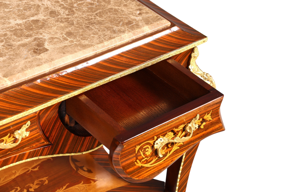 Traumhafte Barock Stil Konsolen Tisch Marmor Antik Stil Intarsien Konsole