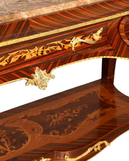 Traumhafte Barock Stil Konsolen Tisch Marmor Antik Stil Intarsien Konsole