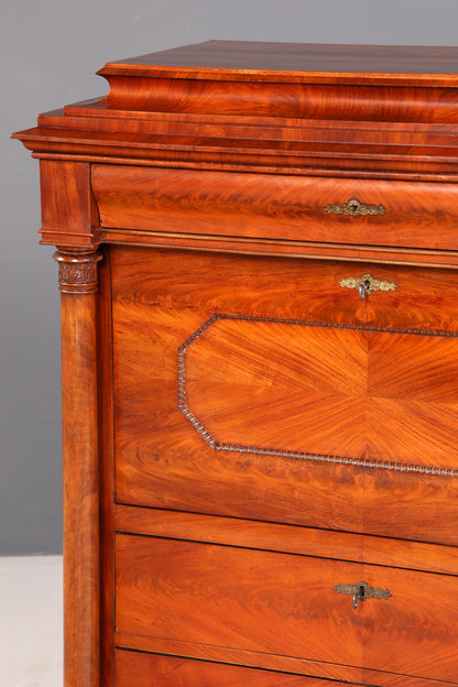 Beeindruckender Biedermeier Sekretär Louis Philippe Vertiko Antik Kommode Schreibkommode Office Desk