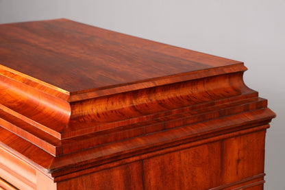 Indrukwekkende Biedermeier-secretaire Louis Philippe vertiko antieke ladekast schrijfcommode bureautafel