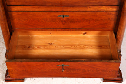 Beeindruckender Biedermeier Sekretär Louis Philippe Vertiko Antik Kommode Schreibkommode Office Desk