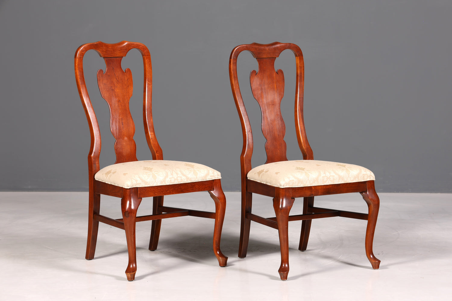 2x Elegant Drexel Heritage Chairs, American USA Chippendale Style Chair Set, Kitchen Chair Set, Dining Room Chairs