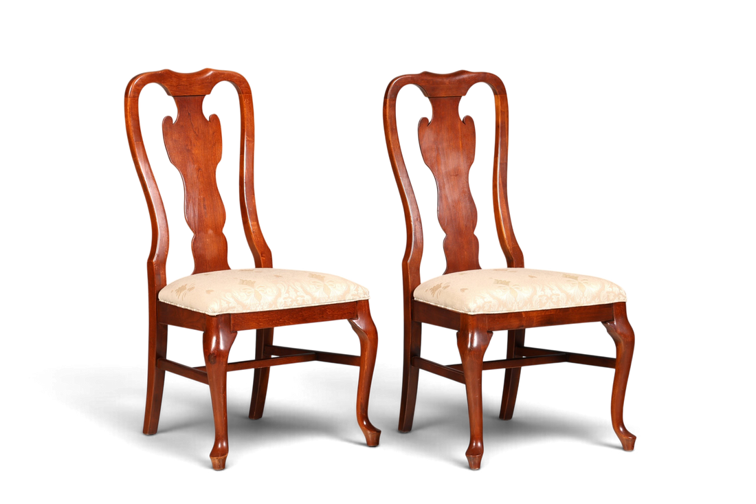 2x Edle Drexel Heritage Stühle Amerikanisch USA Chippendale Stil Stuhlset Küchenstuhl Set Esszimmer Stühle