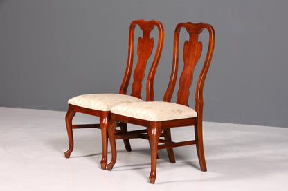 2x Elegant Drexel Heritage Chairs, American USA Chippendale Style Chair Set, Kitchen Chair Set, Dining Room Chairs