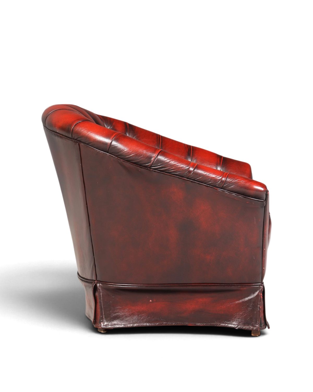 Stilvoller Original Chesterfield Sessel Englischer Armlehnsessel Oxblood Englisch Herrensessel 1 von 2