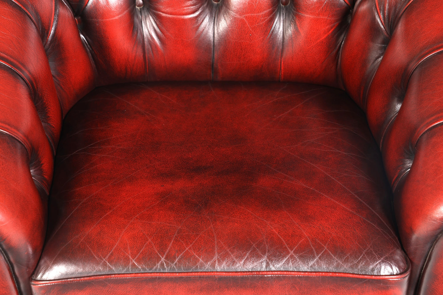 Stilvoller Original Chesterfield Sessel Englischer Armlehnsessel Oxblood Englisch Herrensessel 2 von 2