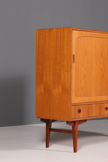 Stilvolles Mid Century Highboard "Made in Denmark" echt Holz Schrank Retro Sideboard Regal