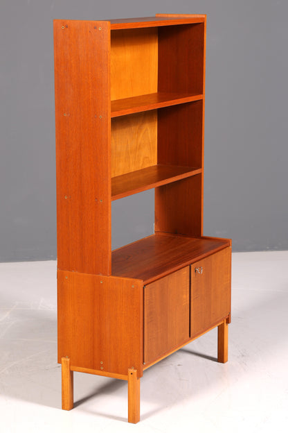 Schlichtes Mid Century Regal Danish Design Bücherregal Retro Schrank Kommode 60s Designklassiker