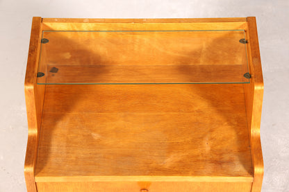 Schlichte Mid Century Kommode Vintage Klappschränkchen Danish Design Nachttisch 2 von 2