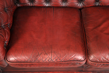 Wunderschönes Original Chesterfield 2-Sitzer Sofa Englische Leder Couch England Polstersofa Antik