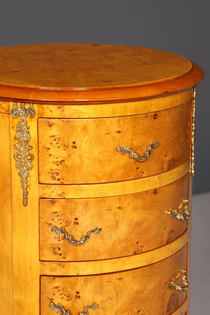 Traumhafte Barock Stil Kommode Antik Stil Louis XV Vertiko Birke Highboard Schubladenkommode