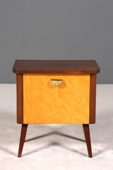 Wunderschöne Mid Century Kommode Vintage Klappschränkchen Retro Nachttisch 1 von 2