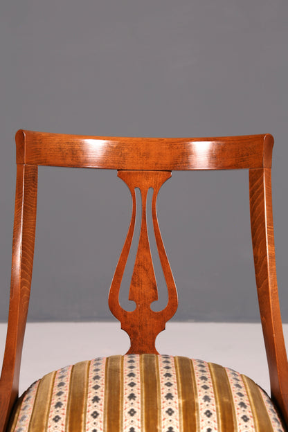 4x Edle Englische Stühle Englisch Dining Chairs Antik 60er Jahre Regency Küchenstühle Stuhlset
