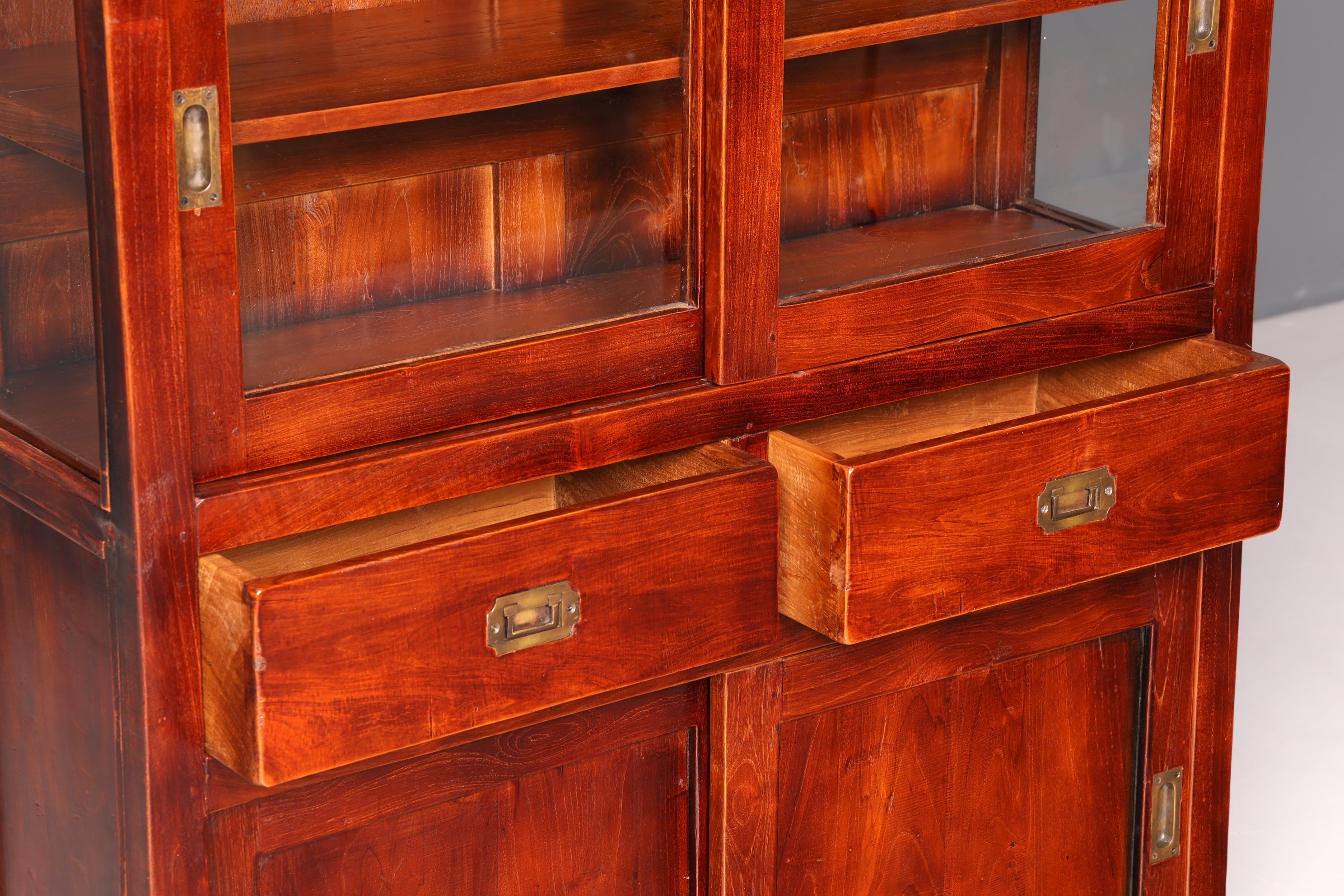 Wunderschöner Maritimer Vitrinenschrank Englisch Echt Holz Bibliothek Englische Anrichte Antik