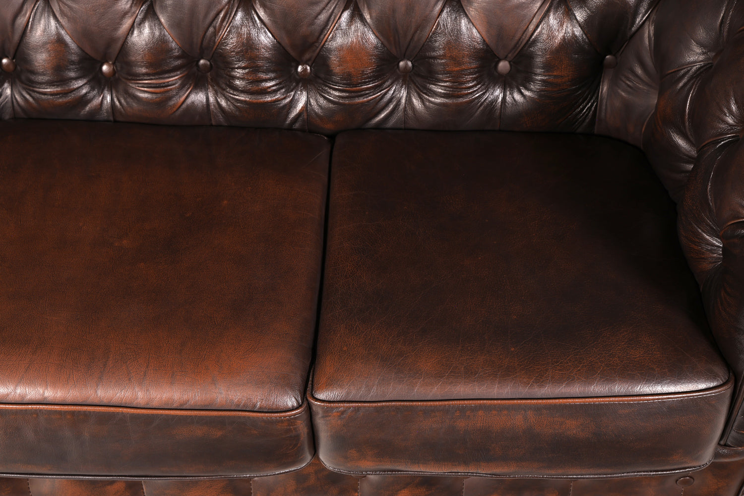 Wunderschönes Original Chesterfield Sofa 3-Sitzer echt Leder Couch Englisch Polstersofa Ledersofa