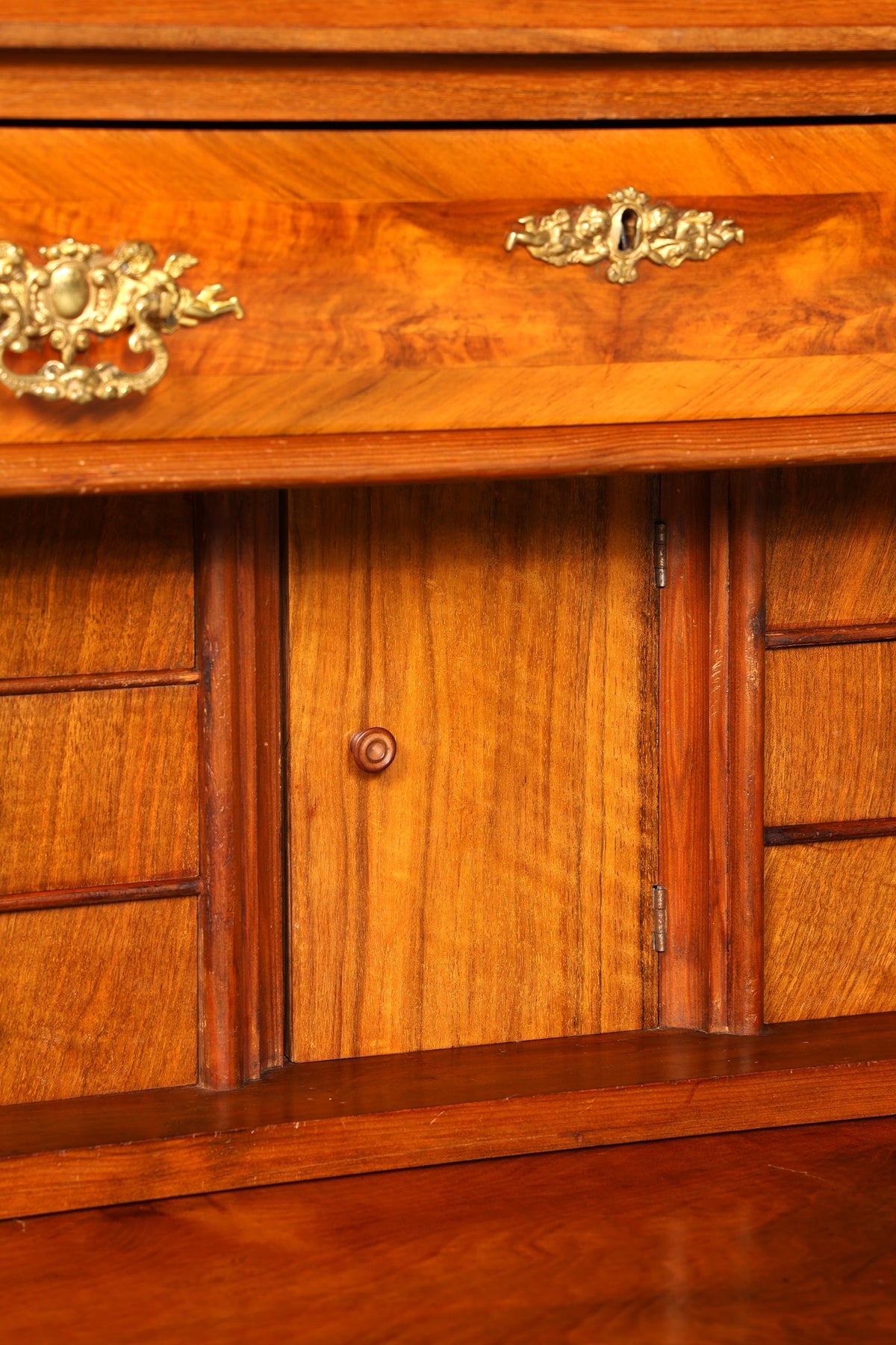 Noble Gründerzeit Secretary Vertiko Highboard Louis Philippe Dresser Antique circa 1880 Writing Secretary