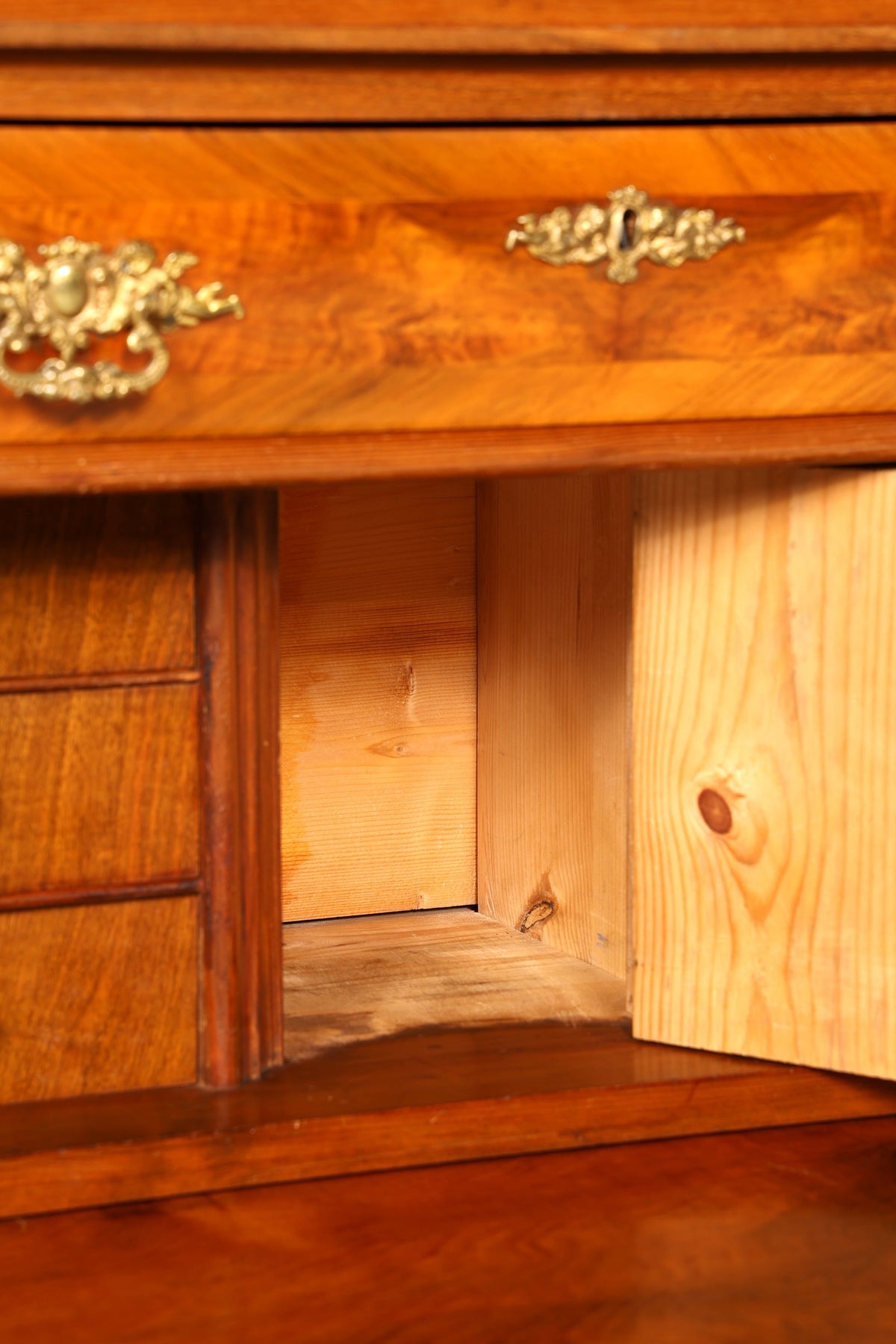 Noble Gründerzeit Secretary Vertiko Highboard Louis Philippe Dresser Antique circa 1880 Writing Secretary