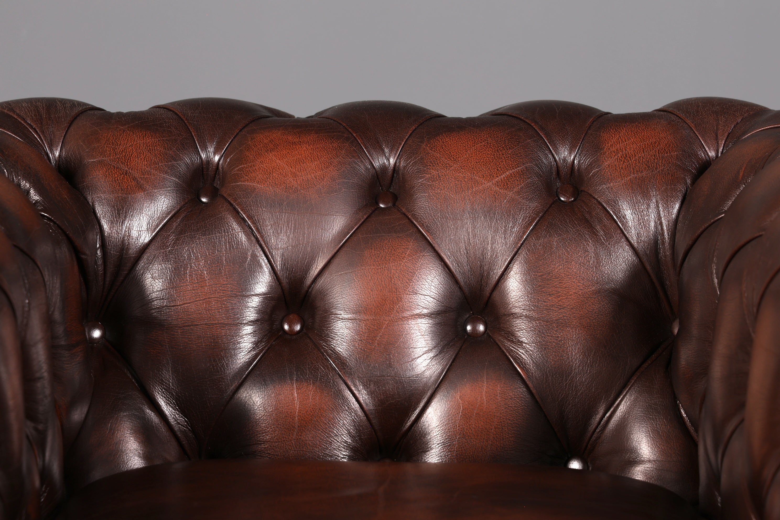 Elegante originele Centurion Chesterfield-fauteuil Engelse armleunfauteuil herenfauteuil leren fauteuil Engeland