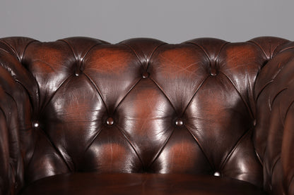Elegante originele Centurion Chesterfield-fauteuil Engelse armleunfauteuil herenfauteuil leren fauteuil Engeland