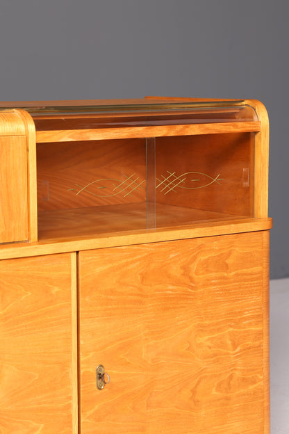 Traumhafte Mid Century Kommode Barschrank Art Deco Vintage Schrank Sideboard Teak 60s Flurkommode