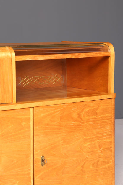 Traumhafte Mid Century Kommode Barschrank Art Deco Vintage Schrank Sideboard Teak 60s Flurkommode
