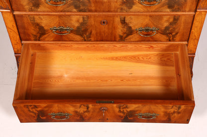 Prachtige commode uit de Gründerzeit in Louis-Philippe-stijl, antiek dressoir, ladenkast, linnenkast van massief hout