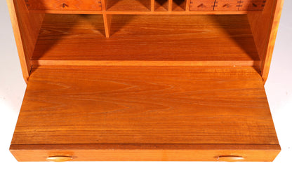 Edler Original Dyrlund Sekretär Mid Century Schreibtisch Danish Design Teak Holz Kommode Schreibkommode