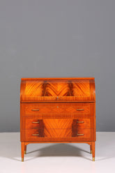 F224 Finish cm Wunderschöner Mid Century Rollladen Sekretär echt Holz Büro Schrank Vintage Schreibkommode