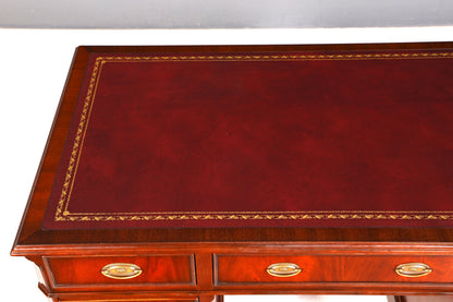 Wunderschöner Original Heldense Englischer Schreibtisch Echt Lederauflage Bürotisch Antik Office Desk