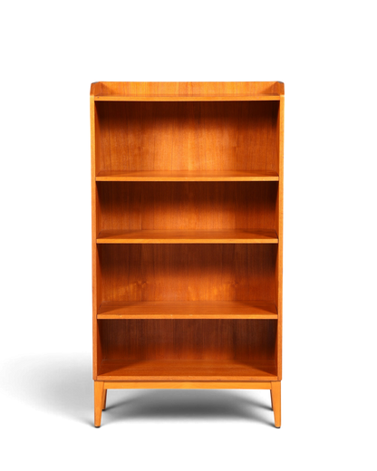Hauptstadt Möblerei Mid Century Bücherregal aus massivem Holz mit höhenverstellbaren Einlegeböden im 60er Jahre Design