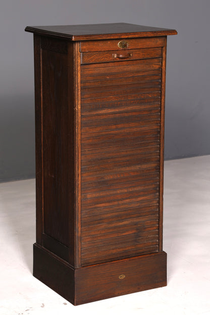 Schlichter Bauhaus Rollladenschrank Jalousieschrank Aktenschrank Art Deco Büroschrank Antik Vintage