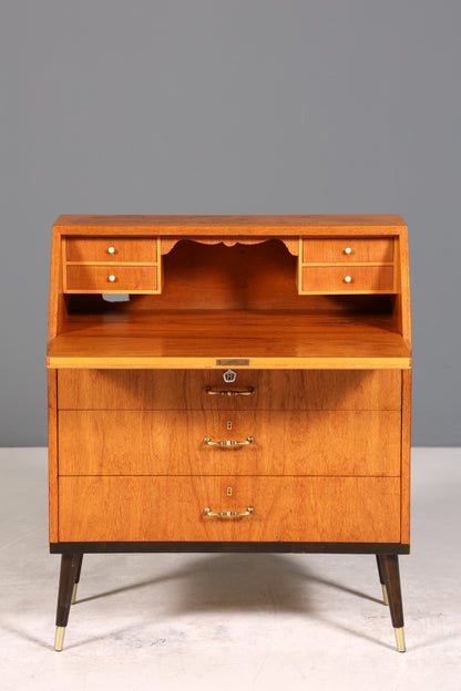 Stilvoller Mid Century Sekretär Vintage Schreibmöbel echt Holz Kommode Office Secretary