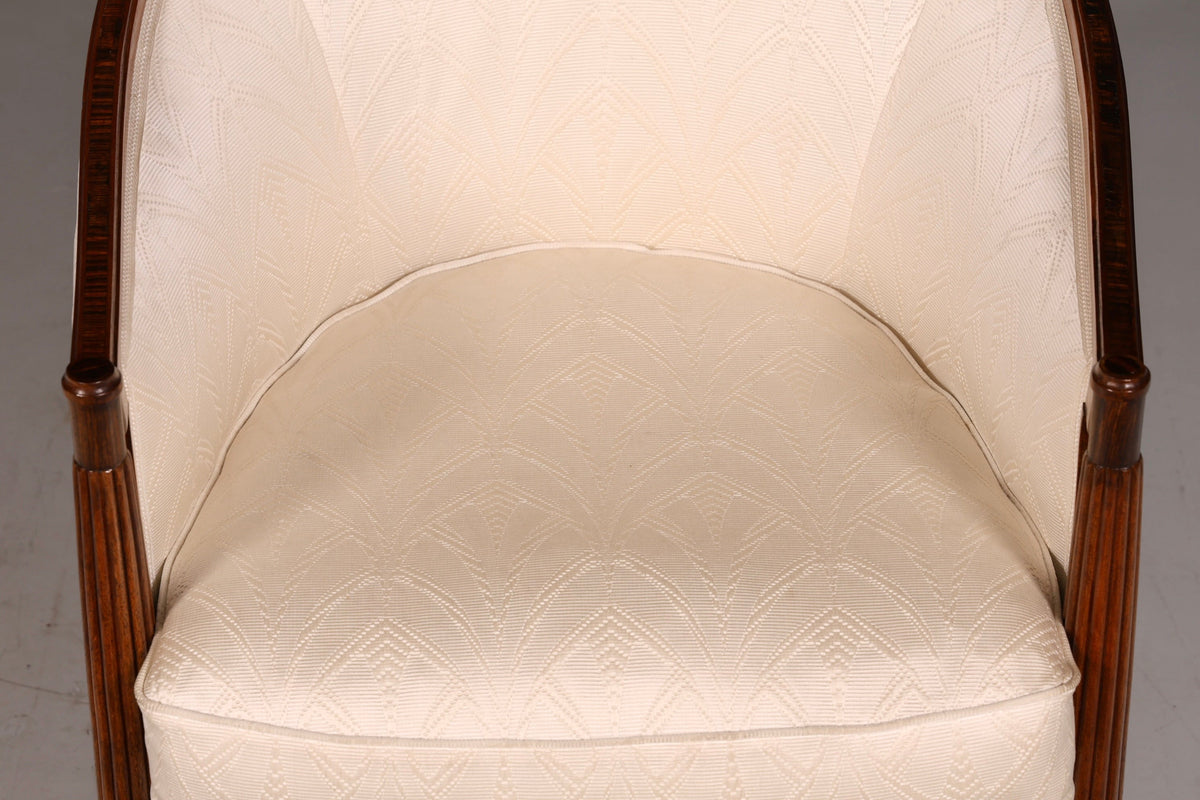 Elegante artdecostoel clubfauteuil loungestoel fauteuil met armleuningen vintage gestoffeerde fauteuil 1 van 2