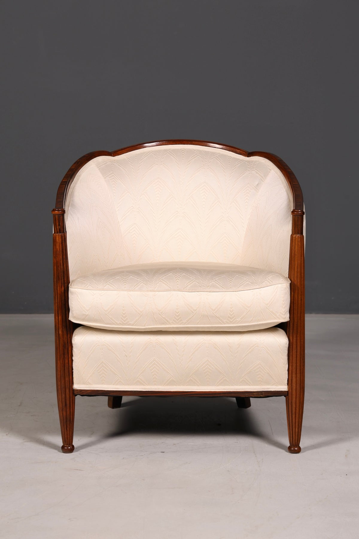 Elegant Art Deco fauteuil, clubfauteuil, loungestoel, fauteuil met armleuningen, vintage fauteuil, gestoffeerde fauteuil, 2 van 2