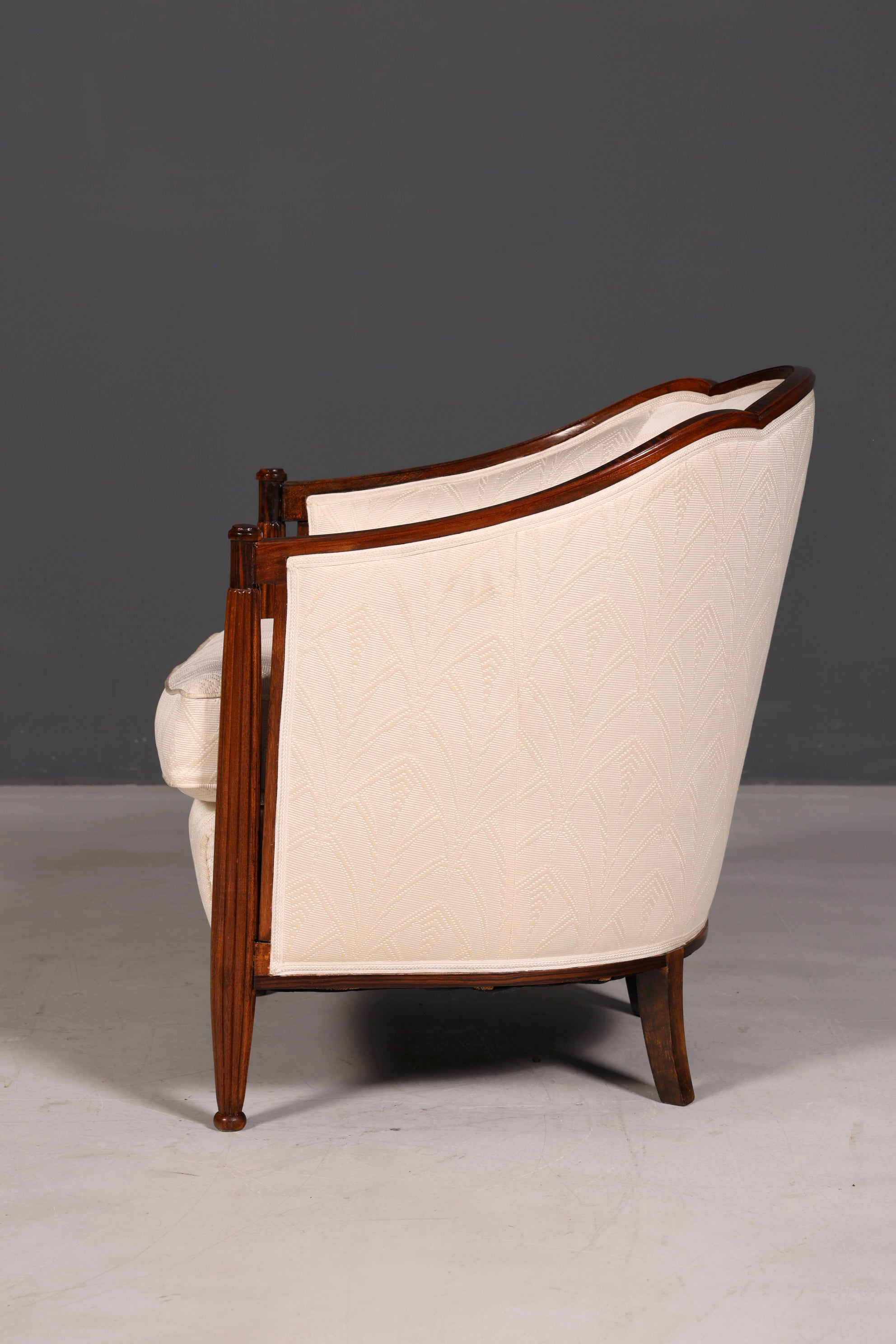 Elegant Art Deco fauteuil, clubfauteuil, loungestoel, fauteuil met armleuningen, vintage fauteuil, gestoffeerde fauteuil, 2 van 2