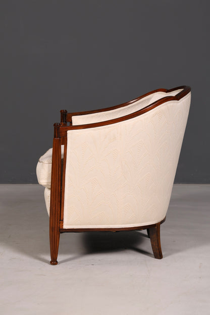 Elegant Art Deco fauteuil, clubfauteuil, loungestoel, fauteuil met armleuningen, vintage fauteuil, gestoffeerde fauteuil, 2 van 2
