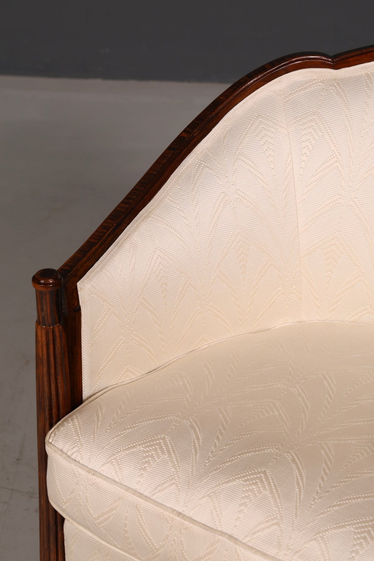 Elegant Art Deco fauteuil, clubfauteuil, loungestoel, fauteuil met armleuningen, vintage fauteuil, gestoffeerde fauteuil, 2 van 2