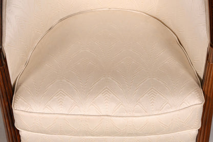 Elegant Art Deco fauteuil, clubfauteuil, loungestoel, fauteuil met armleuningen, vintage fauteuil, gestoffeerde fauteuil, 2 van 2
