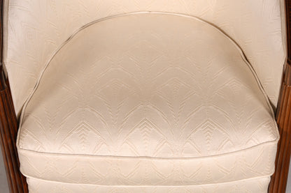 Elegant Art Deco fauteuil, clubfauteuil, loungestoel, fauteuil met armleuningen, vintage fauteuil, gestoffeerde fauteuil, 2 van 2