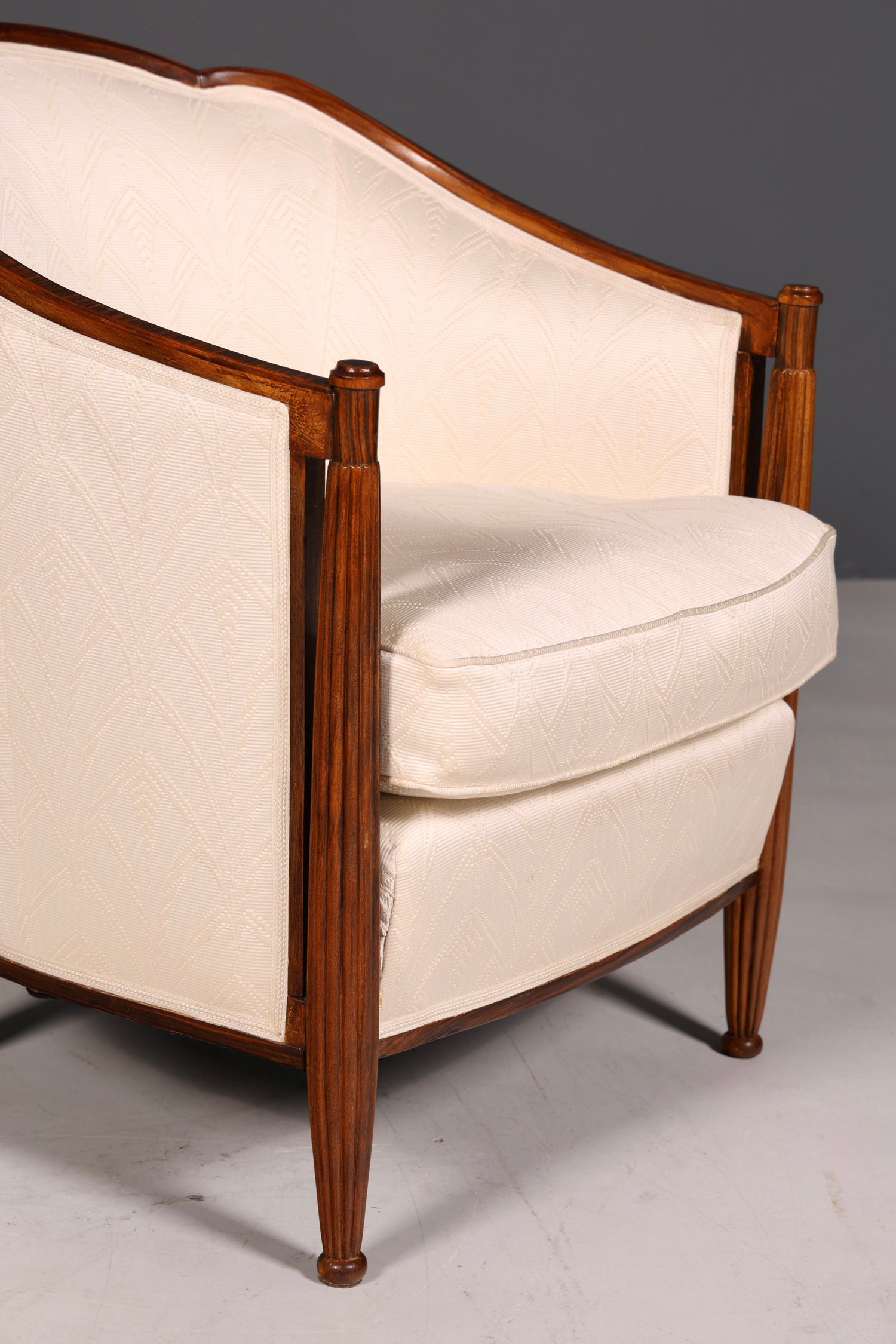 Elegant Art Deco fauteuil, clubfauteuil, loungestoel, fauteuil met armleuningen, vintage fauteuil, gestoffeerde fauteuil, 2 van 2