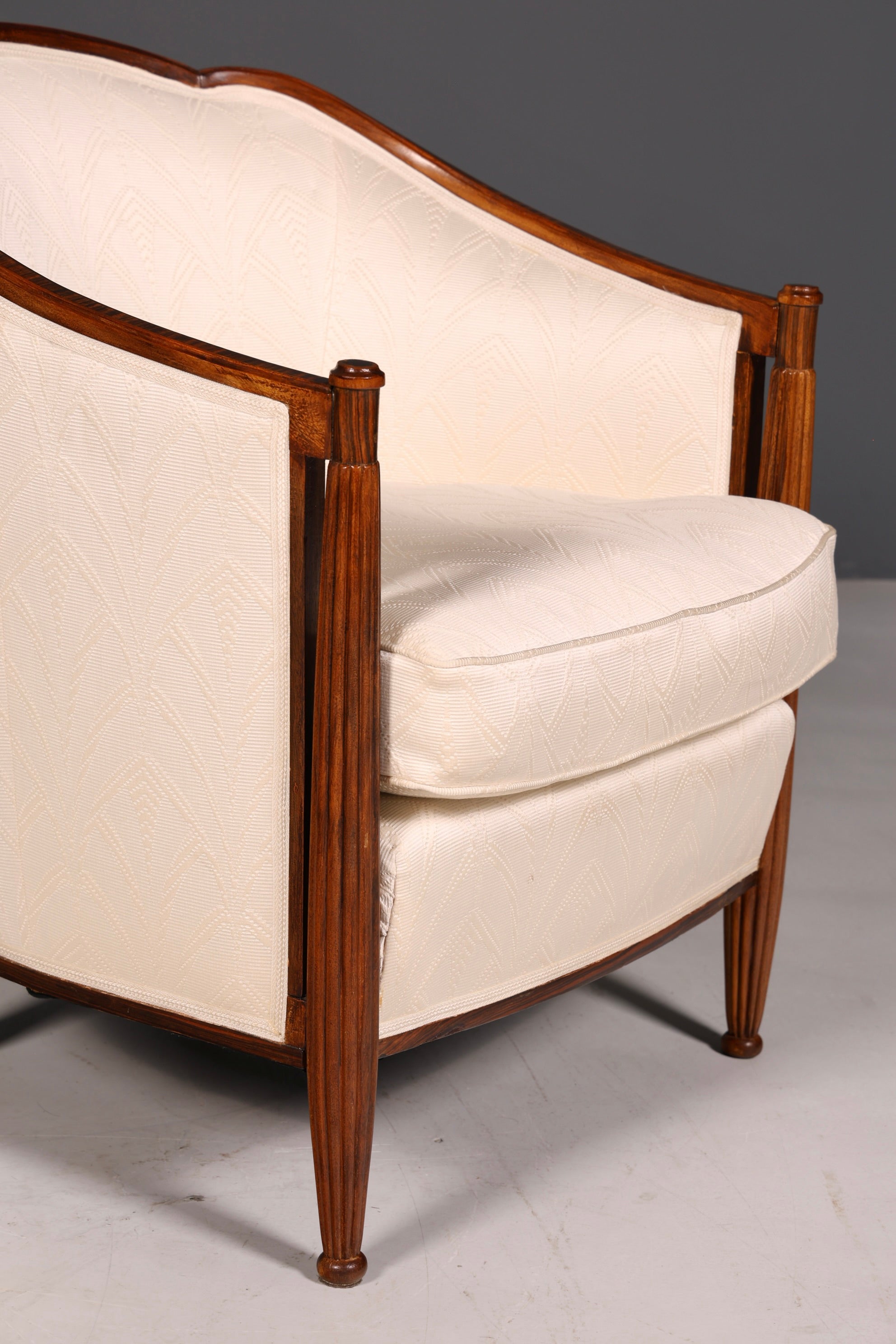 Elegant Art Deco fauteuil, clubfauteuil, loungestoel, fauteuil met armleuningen, vintage fauteuil, gestoffeerde fauteuil, 2 van 2